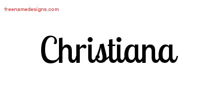Handwritten Name Tattoo Designs Christiana Free Download