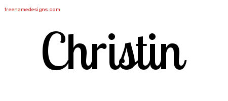 Handwritten Name Tattoo Designs Christin Free Download