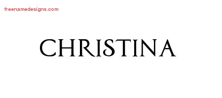 Regal Victorian Name Tattoo Designs Christina Graphic Download