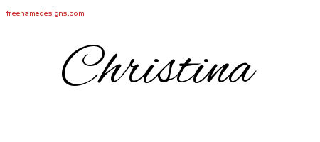 Cursive Name Tattoo Designs Christina Download Free