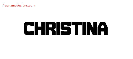 Titling Name Tattoo Designs Christina Free Printout
