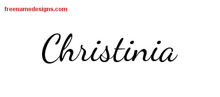 Lively Script Name Tattoo Designs Christinia Free Printout