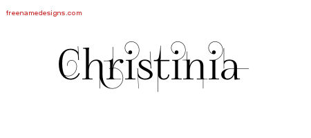 Decorated Name Tattoo Designs Christinia Free