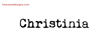 Vintage Writer Name Tattoo Designs Christinia Free Lettering