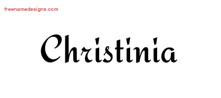 Calligraphic Stylish Name Tattoo Designs Christinia Download Free