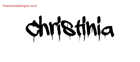 Graffiti Name Tattoo Designs Christinia Free Lettering