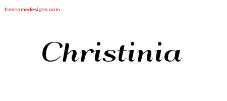 Art Deco Name Tattoo Designs Christinia Printable