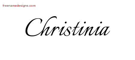 Calligraphic Name Tattoo Designs Christinia Download Free