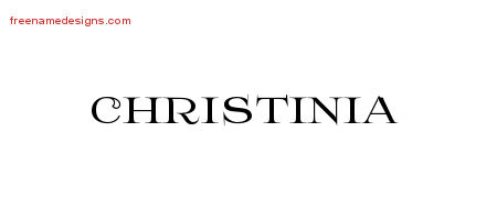 Flourishes Name Tattoo Designs Christinia Printable