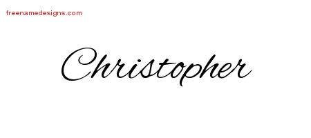 Cursive Name Tattoo Designs Christopher Free Graphic