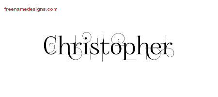 Decorated Name Tattoo Designs Christopher Free