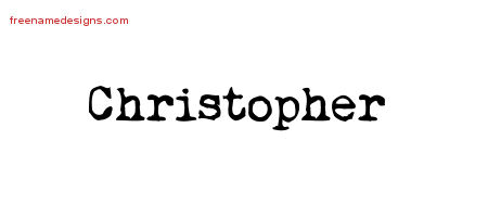 Vintage Writer Name Tattoo Designs Christopher Free