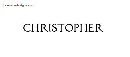Regal Victorian Name Tattoo Designs Christopher Graphic Download