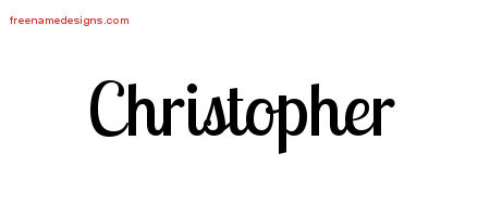 Handwritten Name Tattoo Designs Christopher Free Printout