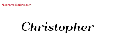 Art Deco Name Tattoo Designs Christopher Graphic Download