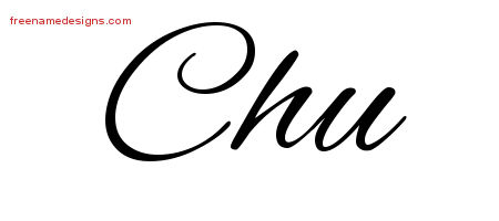 Cursive Name Tattoo Designs Chu Download Free