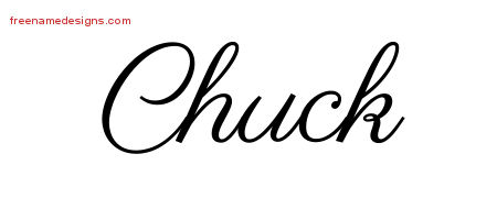 Classic Name Tattoo Designs Chuck Printable