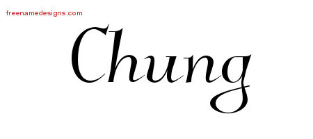 Elegant Name Tattoo Designs Chung Free Graphic