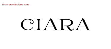 Flourishes Name Tattoo Designs Ciara Printable