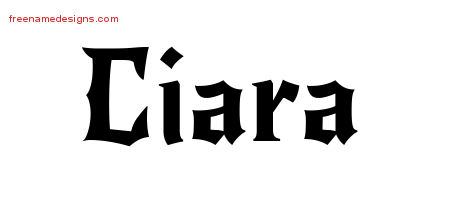 Gothic Name Tattoo Designs Ciara Free Graphic
