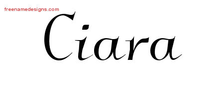 Elegant Name Tattoo Designs Ciara Free Graphic