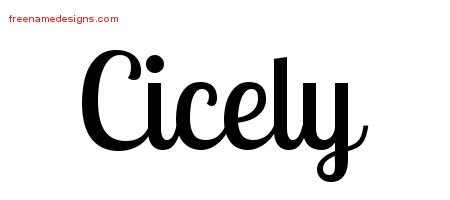 Handwritten Name Tattoo Designs Cicely Free Download