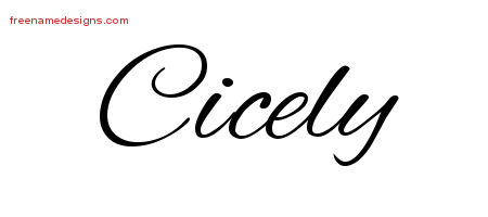 Cursive Name Tattoo Designs Cicely Download Free