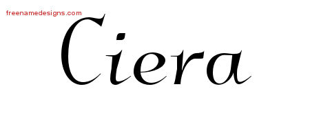 Elegant Name Tattoo Designs Ciera Free Graphic