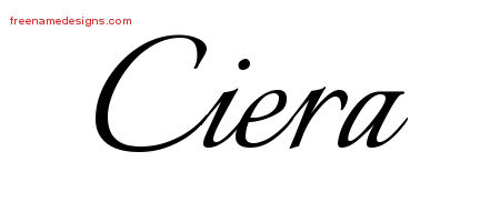 Calligraphic Name Tattoo Designs Ciera Download Free