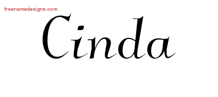 Elegant Name Tattoo Designs Cinda Free Graphic