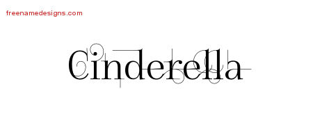 Decorated Name Tattoo Designs Cinderella Free