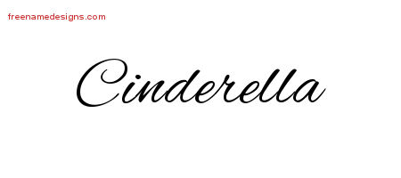 Cursive Name Tattoo Designs Cinderella Download Free
