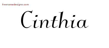 Elegant Name Tattoo Designs Cinthia Free Graphic