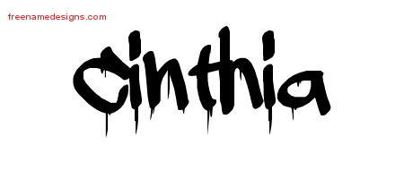 Graffiti Name Tattoo Designs Cinthia Free Lettering