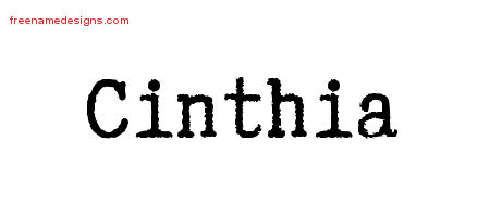 Typewriter Name Tattoo Designs Cinthia Free Download
