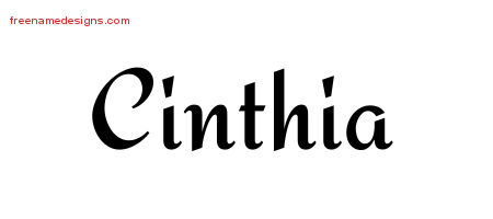 Calligraphic Stylish Name Tattoo Designs Cinthia Download Free