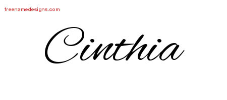 Cursive Name Tattoo Designs Cinthia Download Free