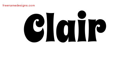 Groovy Name Tattoo Designs Clair Free