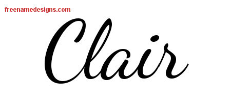 Lively Script Name Tattoo Designs Clair Free Download