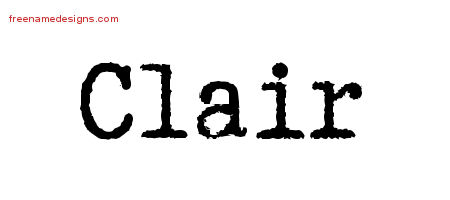 Typewriter Name Tattoo Designs Clair Free Download