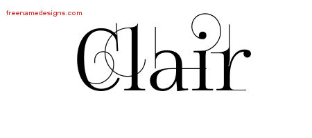 Decorated Name Tattoo Designs Clair Free
