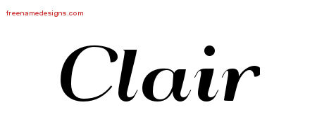Art Deco Name Tattoo Designs Clair Printable