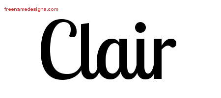 Handwritten Name Tattoo Designs Clair Free Printout