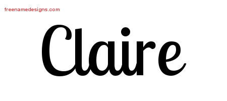 Handwritten Name Tattoo Designs Claire Free Download
