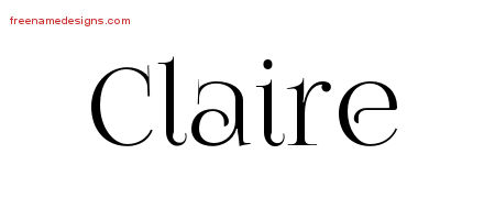 Vintage Name Tattoo Designs Claire Free Download