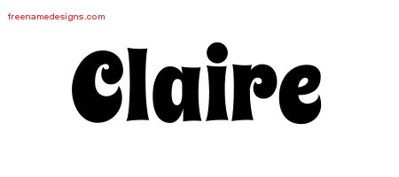 Groovy Name Tattoo Designs Claire Free Lettering