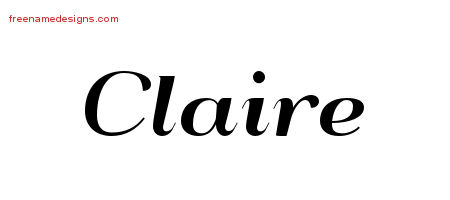 Art Deco Name Tattoo Designs Claire Printable