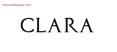 Regal Victorian Name Tattoo Designs Clara Graphic Download