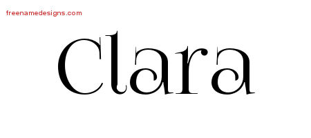 Vintage Name Tattoo Designs Clara Free Download