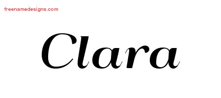 Art Deco Name Tattoo Designs Clara Printable